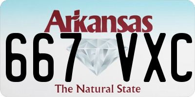 AR license plate 667VXC