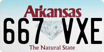 AR license plate 667VXE