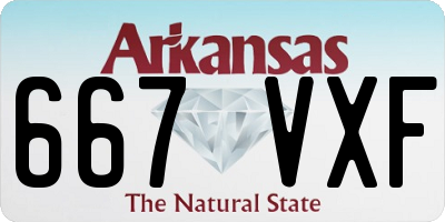 AR license plate 667VXF