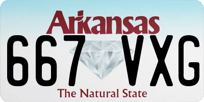 AR license plate 667VXG