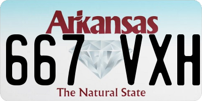 AR license plate 667VXH