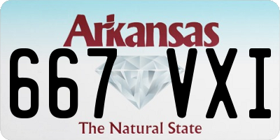 AR license plate 667VXI