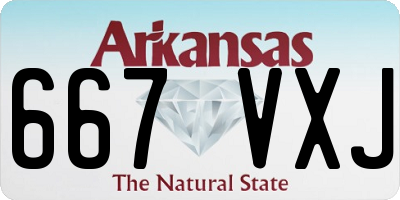 AR license plate 667VXJ