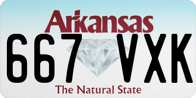 AR license plate 667VXK