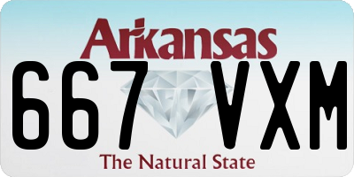 AR license plate 667VXM