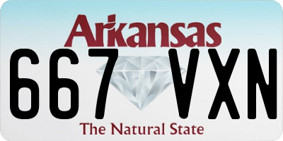 AR license plate 667VXN