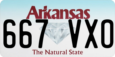 AR license plate 667VXO