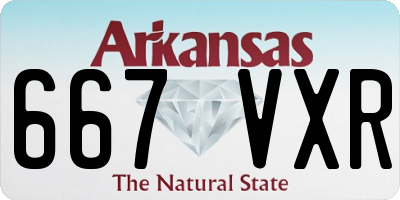 AR license plate 667VXR