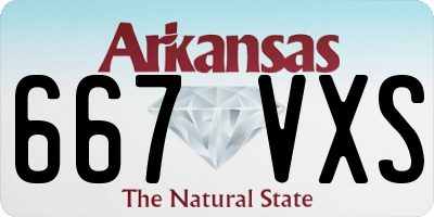 AR license plate 667VXS