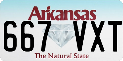 AR license plate 667VXT