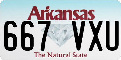AR license plate 667VXU