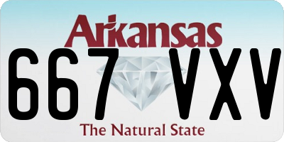 AR license plate 667VXV