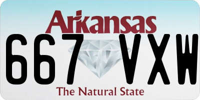 AR license plate 667VXW