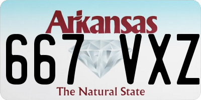 AR license plate 667VXZ
