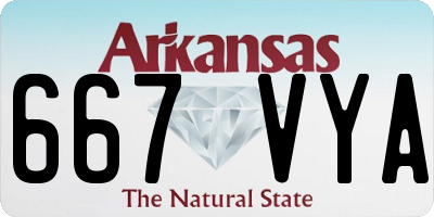AR license plate 667VYA