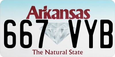 AR license plate 667VYB