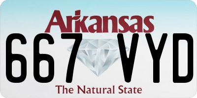 AR license plate 667VYD