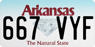 AR license plate 667VYF