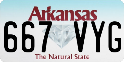 AR license plate 667VYG