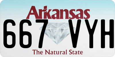 AR license plate 667VYH