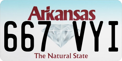 AR license plate 667VYI