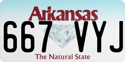 AR license plate 667VYJ