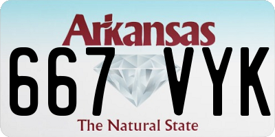 AR license plate 667VYK