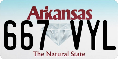 AR license plate 667VYL