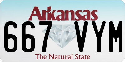 AR license plate 667VYM