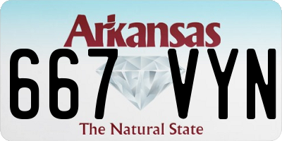 AR license plate 667VYN