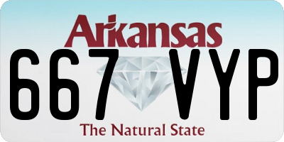AR license plate 667VYP