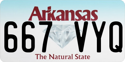 AR license plate 667VYQ