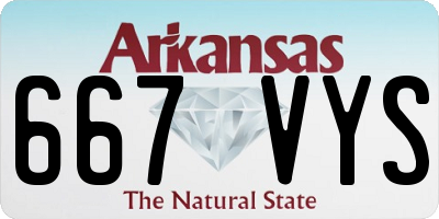 AR license plate 667VYS