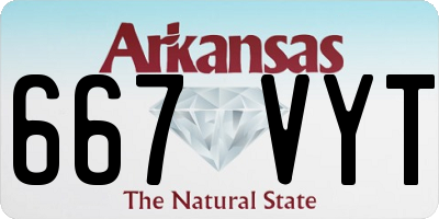 AR license plate 667VYT