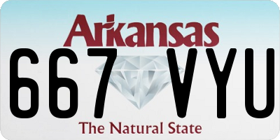 AR license plate 667VYU