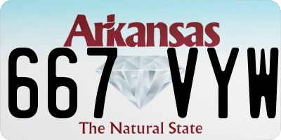 AR license plate 667VYW