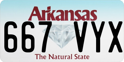AR license plate 667VYX