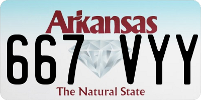 AR license plate 667VYY