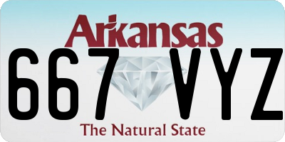 AR license plate 667VYZ