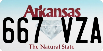 AR license plate 667VZA