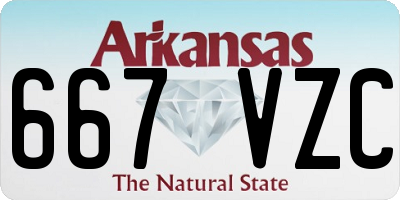 AR license plate 667VZC