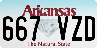 AR license plate 667VZD