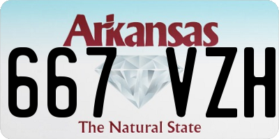 AR license plate 667VZH