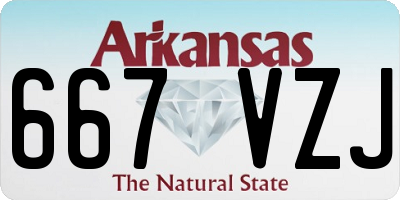 AR license plate 667VZJ