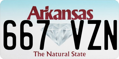 AR license plate 667VZN