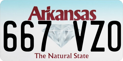 AR license plate 667VZO