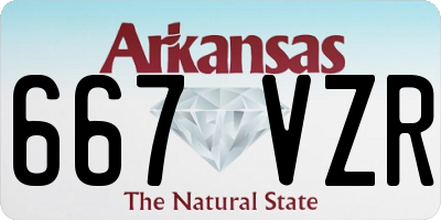 AR license plate 667VZR