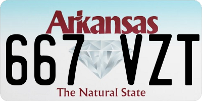 AR license plate 667VZT