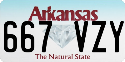 AR license plate 667VZY