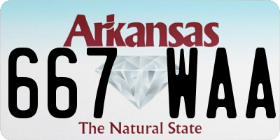 AR license plate 667WAA